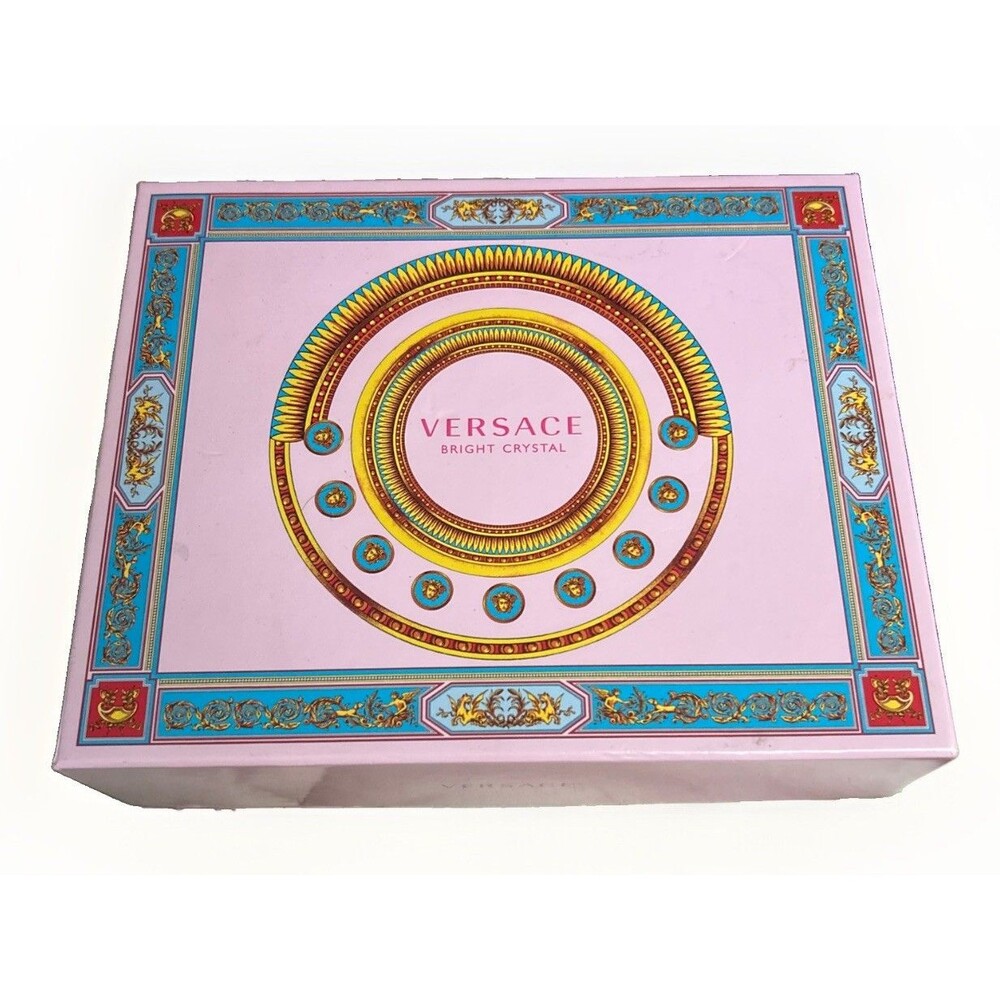 Versace Perfume Empty Cardboard Gift Box Jewelry Bright Crystal Pink 10 X 9 X 3